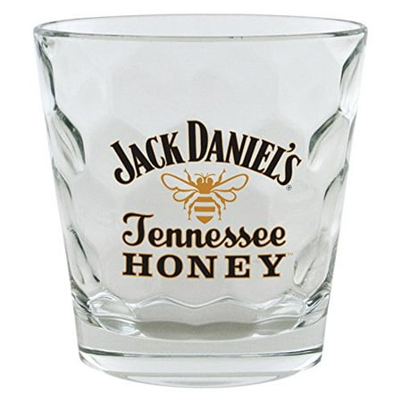 Jack Daniel's Whiskey DOF Glass Italian Honey Faceted Glass