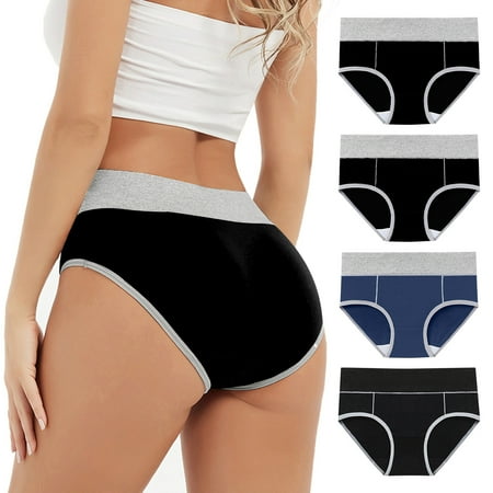 Comfortable High Waisted Panties  Women s Physiological Underwear  Soft Cotton  Breathable  Seamless  for Daily Wear  Seamless Fit  Seamless Underwear  Plus Size Clothes for Curvy Women | Black M