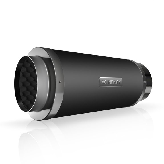 Silenciador AC Infinity para ventilador de ducto, 8 pulgadas, con reducción de ruido