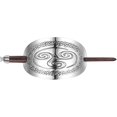 thumbnail image 1 of Horquilla vikinga TUNC pinzas de pelo celtas Metal ovalada con palillo para cabello grueso, 1 of 5