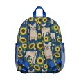 thumbnail image 3 of French Bulldog Sunflowers Floral Backpack Backpack for School,Cute School Bag,Schoolbag with Adjustable Shoulder Straps & Padded Back,13.8"x11.4"x6", 3 of 6