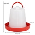 thumbnail image 3 of Uxgjfwu Large Chicken Food Feeder, Poultry Water Feeder, Capacity for Chickens, Ducks, Turkeys, Quail, Baby Chicks, with Carrying Handle, Ideal for Farm Animals and Livestock, 3 of 6