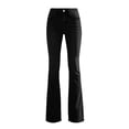 thumbnail image 4 of Miqool Women's Bootcut Jeans Mid Rise Slim Fit Stretchy Denim Flared Pants with Pockets, 4 of 7