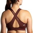 thumbnail image 2 of Brooks Women's Crossback 2.0 Sports Bra for Running, Workouts & Sports - Run Raisin/Copper - 36 D/E, 2 of 6