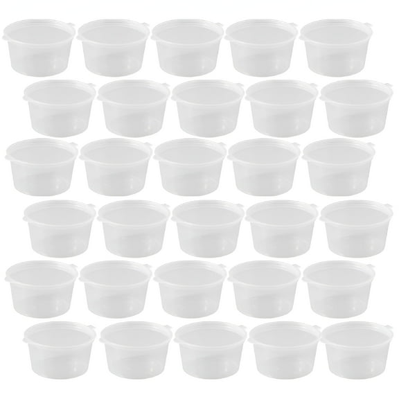 ACDANC 100 Pcs Passion Fruit Packing Box To Go Containers with Lids Condiment Disposable Cup Sealing Takeaway Appetizer Boxes