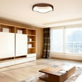 thumbnail image 2 of Costway LED Mount Ceiling Light 24W 3000K Lamp Fixture Wood Pattern Living Room Brown, 2 of 9