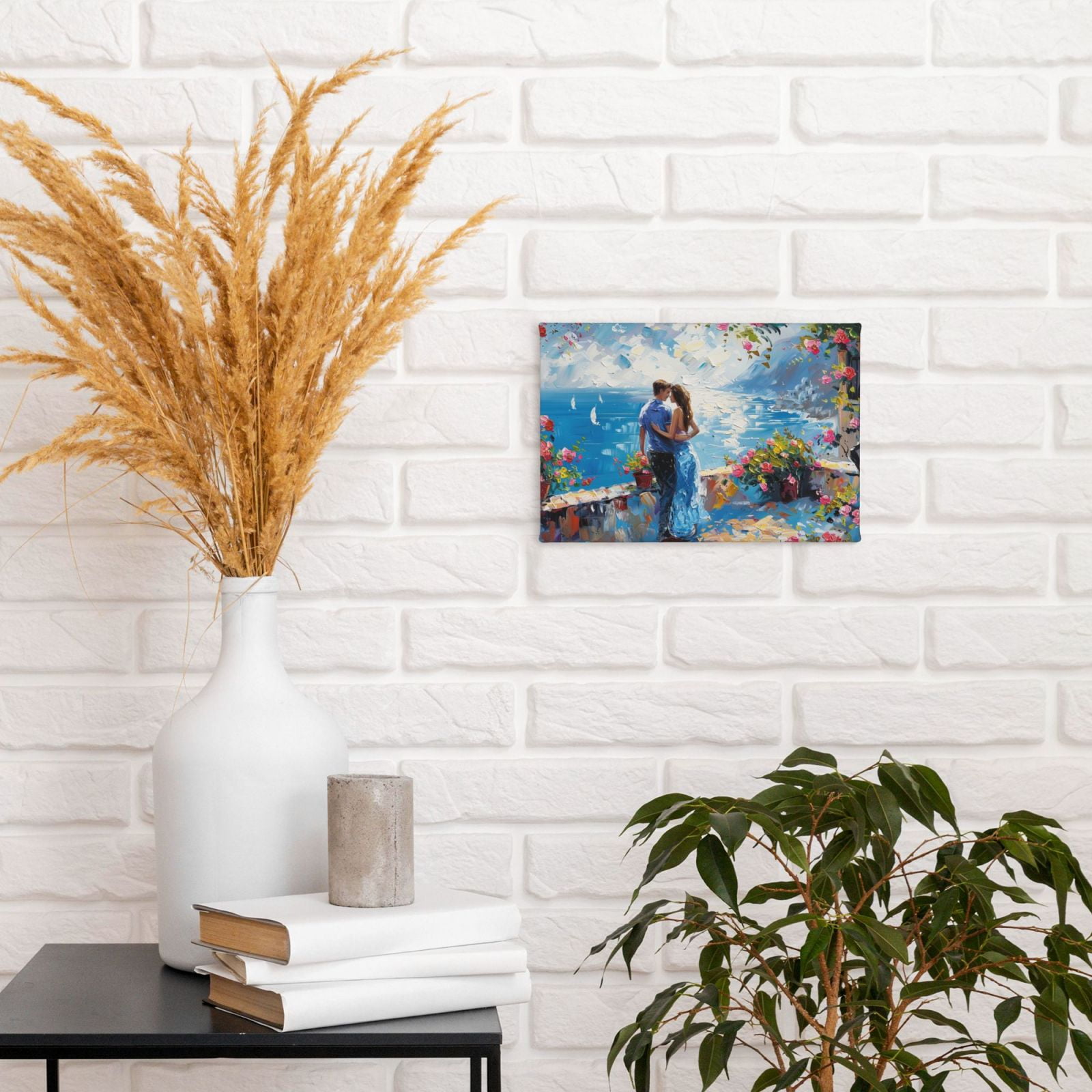 8x12 inch Oil Paintings On Canvas Couples & Seas,Home Room Decor Bathroom Accessory,Modern Style Couples & Seas Decoration Painting,Living Room,Bathroom,Kitchen,Office Wall Art Prints Decor