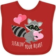 thumbnail image 3 of Inktastic Stealin' Your Heart Cute Raccoon Boys or Girls Baby Bib, 3 of 4