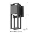 thumbnail image 5 of Nuvo Lighting Supreme 10W LED Small Wall Lantern Matte Black Finish, 5 of 7