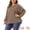 Light Brown, variant on DARING DIVA Women's Plus Long Sleeve Crewneck Pullover Casual Blouses 3X Gray Blue