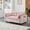 Pink, variant on CQSXDA 3 In 1 Convertible Sleep Sofa Bed, Modern Velvet Design Small Love Seat With Pockets And Cushions For , Gray