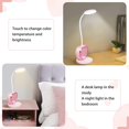 thumbnail image 3 of Lámpara de escritorio rosa para niños, linda lámpara LED para niñas con puerto de carga USB y soporte para bolígrafo y teléfono celular, 2 modos de color, lámpara de escritorio p, 3 of 5