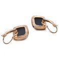 thumbnail image 3 of Yoursfs Leverback Earrings for Women Gold Plated with Gold Big Square Australian Crystal Dangle Earrings, 3 of 6
