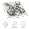 thumbnail image 3 of WYYP Rabbits, Heart, Cute Polyester Dinner Napkin for Dining Table Kitchen Daily Party Housewarming Farmhouse Decor Gift 4 PCS, 3 of 7