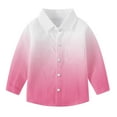 thumbnail image 5 of Fancifize Kids Color Block Dress Shirts Long Sleeve Collared Button Down Shirts School Uniform Blouse for Girls Boys, 5 of 5