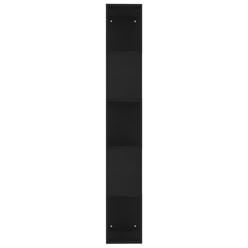 Kepooman Modern 5-Tier Vertical Corner Bookcase for Office Living Room Bedroom, 17.7" x 9.4" x 62.6", Black Kepooman Modern 5-Tier Vertical Corner Bookcase for Office Living Room Bedroom, 17.7" x 9.4" x 62.6", Black