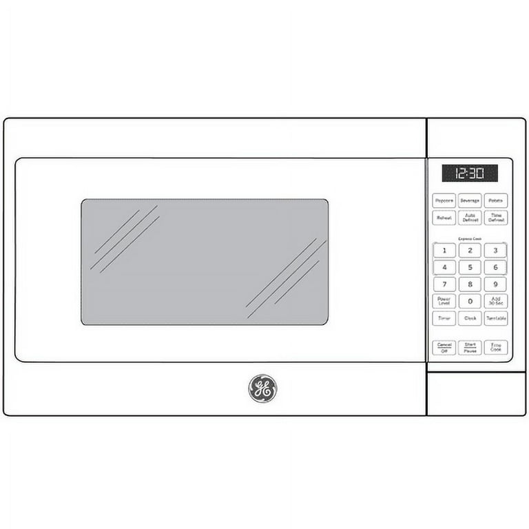 Ge white countertop microwave deals