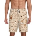 thumbnail image 3 of Lsque Coffee Time Mens Sleep Pajama Shorts,Short Pajama Pants, Cotton Ultra-Soft Knit-X-Large, 3 of 9