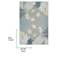 thumbnail image 3 of Livabliss Outdoor Rugs, 7x9 Lakeside Coastal Gray Area Rug for Patio, Porch, Deck, Backyard, Waterproof Indoor Outdoor Carpet (6'7" x 9'), 3 of 7