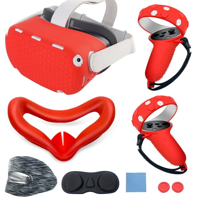 Funda protectora de silicona antideslizante y anticaídas para Meta/Oculus quest2, juego de 7 piezas, accesorios de realidad virtual