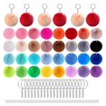 thumbnail image 4 of 80PCS Keychain Fur Pompoms Keychain with Tassels and Keyrings, 4 of 5