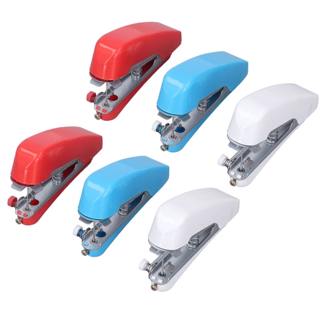 Mini Sewer Machine,6Pcs Handheld Sewing Machine Portable Stitch Stapler Hand Stitcher Sewing Machine Effortless Installation