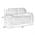 thumbnail image 5 of Hugh 58 Inch Loveseat- Gray Polyester- Soft Foam Cushioned- Solid Wood, 5 of 6
