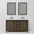 thumbnail image 5 of Lexora Home Marsyas 60" Quartz Top Double Vanity in Rustic Brown, 5 of 9
