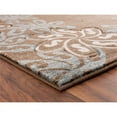 thumbnail image 4 of MDA Home Glamour Brown/Cream Floral Polypropylene Area Rug - 8'1" x 10'5", 4 of 4