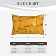 thumbnail image 4 of Easygdp Yellow tortilla Pillowcase, Cool Pillowcase, Lightweight, Breathable, Skin Friendly Pillowcase, Hidden Zipper (No pillow core)-16"x24", 4 of 6