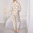 thumbnail image 6 of Goofa Squirrel And Rose Printed Women’s 2 Piece Pajama Set Super,Pajamas Women's Long Sleeve Sleepwear Soft Button Down Loungewear Pjs Lounge Set Nightwear-Small, 6 of 9