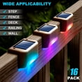 thumbnail image 2 of ShenMo 16 Pack Outdoor Solar Lights for Patio, Railing, Stairs, Step, Fence, R (Changing Their), 2 of 5