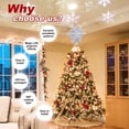 thumbnail image 2 of Winter Saving Christmas Tree Topper   Snowflake Christmas Tree Topper Lighted with 3D Magic Rotating LED Hollow Glitter Projector  Tree Toppers for home Christmas Decoration (Silver), 2 of 7
