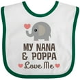 thumbnail image 3 of Inktastic Nana and Poppa Love Me Grandchild Elephant Boys or Girls Baby Bib, 3 of 4