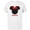 White, variant on Disney Minnie Mouse Red Bow Icon Prima Familia Spanish- Short Sleeve Cotton T-Shirt for Adults - Customized-Black