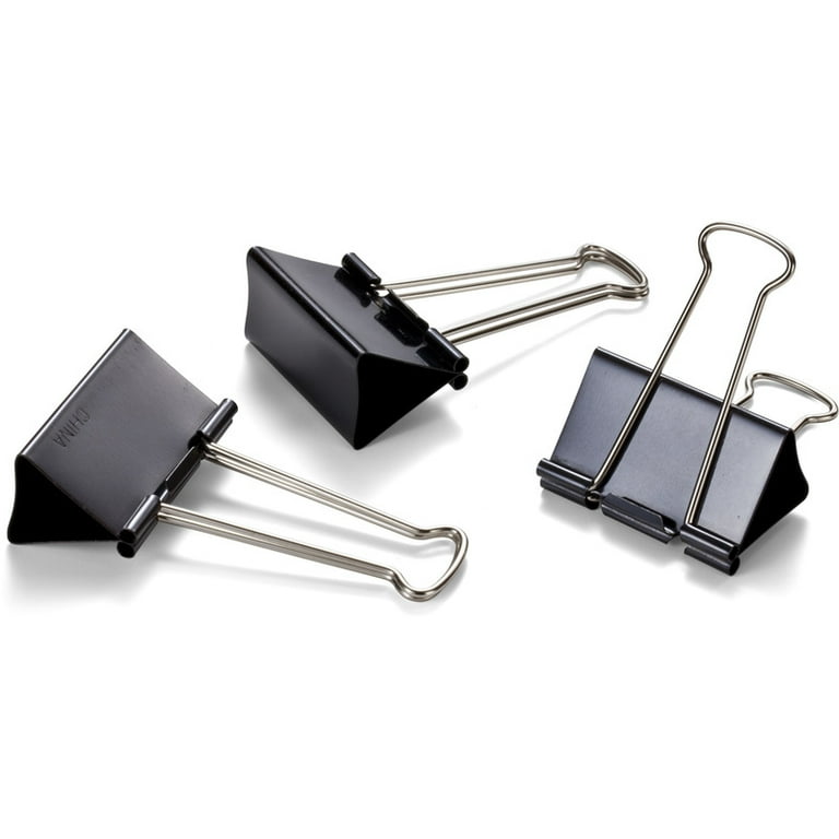 Office Depot Brand Binder Clips Large 2 Wide 1 Capacity Black Box Of 12 -  Office Depot