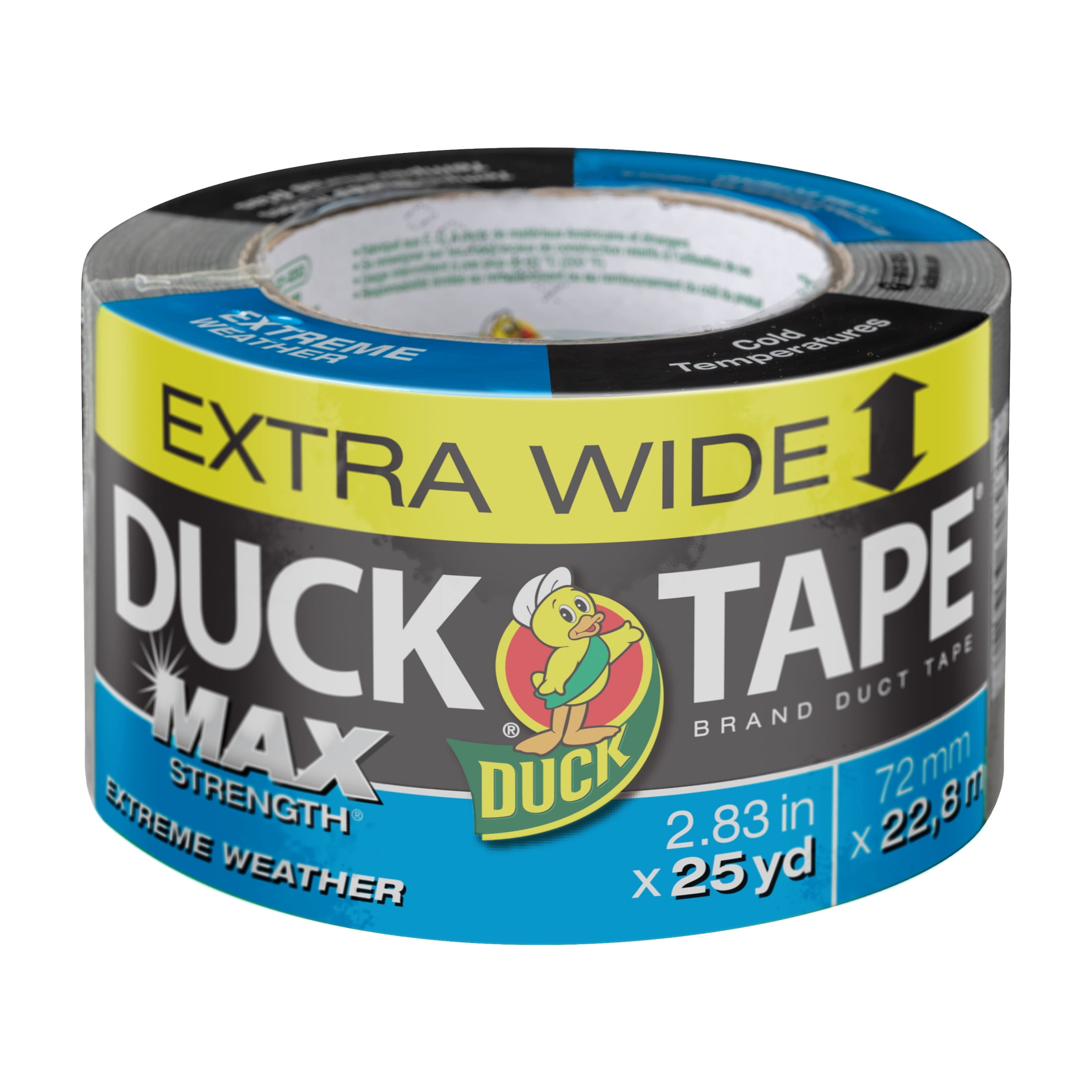 (4 pack) Duck Max Strength Extra Wide Extreme Weather Duct Tape, 2.83 in. x 25 yd., Silver