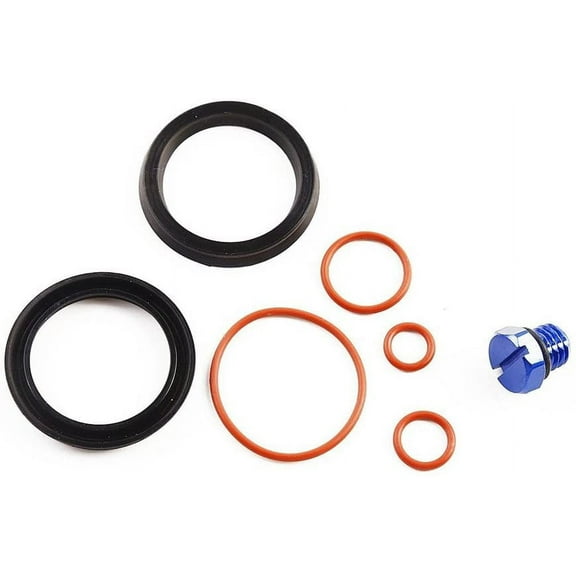 iFJF Fuel Filter Seal Rebuild Kit and Bleeder Screw for 2001-2010 GM Duramax Fuel Filter Housing (Blue)-Aluminum