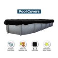thumbnail image 3 of Deluxe Winter Cover for Oval Above-Ground Swimming Pools with 4 ft. of Overlap and Double Stitched and Triple Thick Hems and Reversible Design for Patio, Lawn, Black, 3 of 5