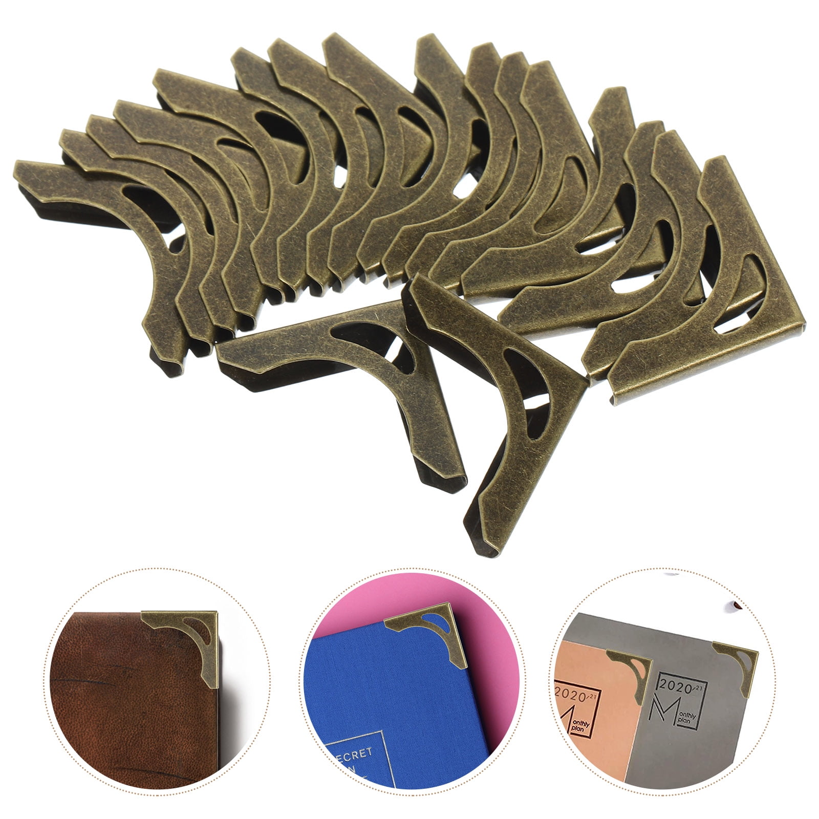 Book corners 50pcs Book Corner Protectors Book Edges Covers Metal