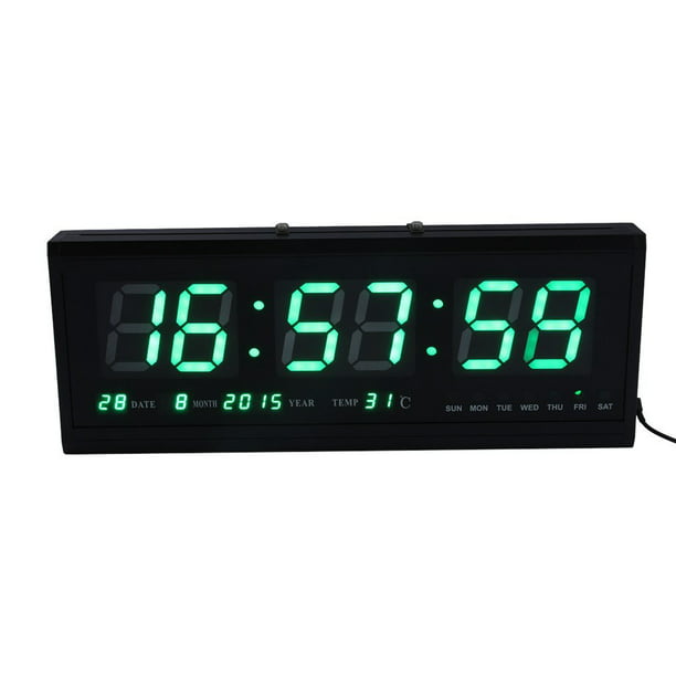 Led Digital Alarm Clock 12 24 Hour With, Digital Desk Clock With Seconds