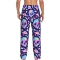 thumbnail image 3 of Uemuo crystal Skull mushroom Pattern Men's Wide Leg Palazzo Lounge Pants with Pockets Light Weight Loose Comfy Casual Pajama Pants-X-Large, 3 of 9