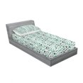 thumbnail image 3 of Ambesonne Modern Fitted Sheet & Pillow Sham Set, Geometrical Circles Dots, Queen, Hunter Green Turquoise, 3 of 3