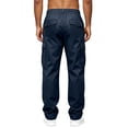 thumbnail image 4 of Resicozy Baggy Wide Leg Cargo Sweatpants for Men Elastic Waist Relaxed Fit Lightweight with Pockets Navy 3XL, 4 of 6