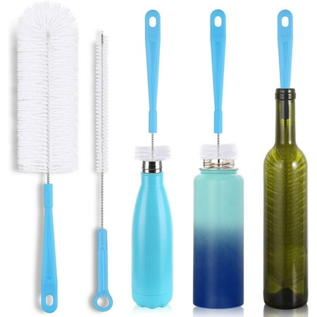 16' Bottle Brush Cleaner for Water Bottle - Long Handle Bottle Brush for Cleaning Thermos Hydro Flask Contigo S’Well Simple Modern Narrow Neck Sport Bottles Kombucha Beer Bottle and Jugs, Set of 2