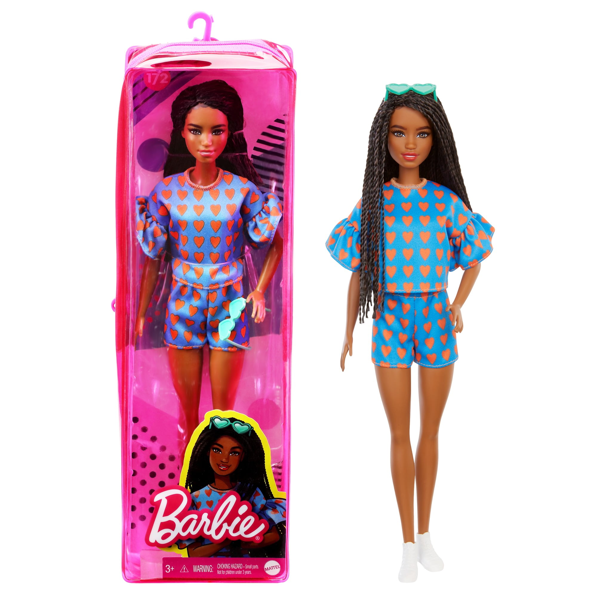Barbie Fashionista 172 Doll with Hearts Outfit and Accessories