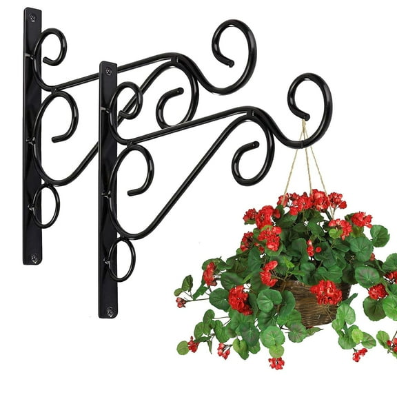 Ywuzuh Flower Pot Hangers Under $5,11.8in Garden Gifts Outdoor Hanging Brackets Wall Hooks for Bird Feeder Lanterns Wind Chimes