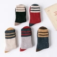 thumbnail image 4 of Zando 5 Pairs Womens Wool Cashmere Socks Winter Fuzzy Socks Thick Soft Warm Knit Cozy Themal Causal Sock Crew Casual Socks US 5-10, 4 of 6