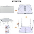 thumbnail image 6 of REDCAMP 3ft Square Folding Card Table, Lightweight Portable Fold in Half Small Card Tables for Adults Indoor Outdoor Use, White, 6 of 8