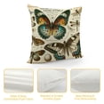 thumbnail image 4 of Orinice  Dragonfly Throw Pillow Cushion Cover, Retro Style Butterflies with Flower Petals and Grunge Effects Art, Decorative Square Accent Pillow Case, Brown Caramel White, 4 of 5